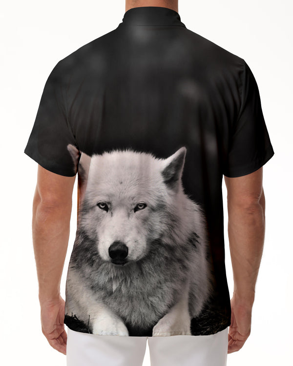 
Fashion Men's Cool Animal White Wolf 3D Printed Short Sleeve Shirt Hawaiian Style Beach Pattern Casual Shirt Short Sleeve
                