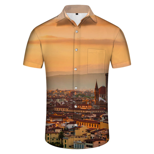 
Santa Maria Del Fiore Hawaiian Shirt Mens Short Sleeve Button-Down Digital Print
                