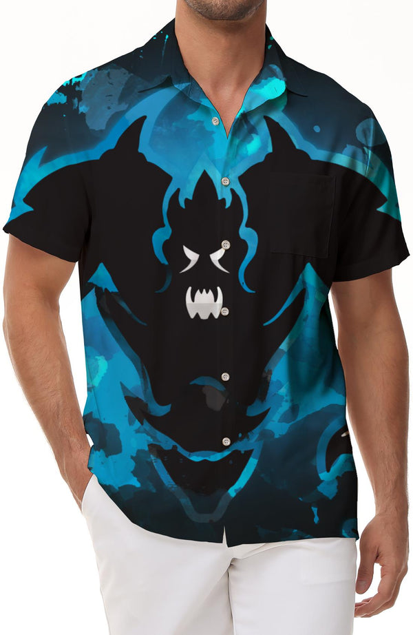 Fun Bat Printing Patterns 3D Digital Printing Hawaiian Subject Four Seasons Comfortable and breathable men's casual short -sleeved shirt style