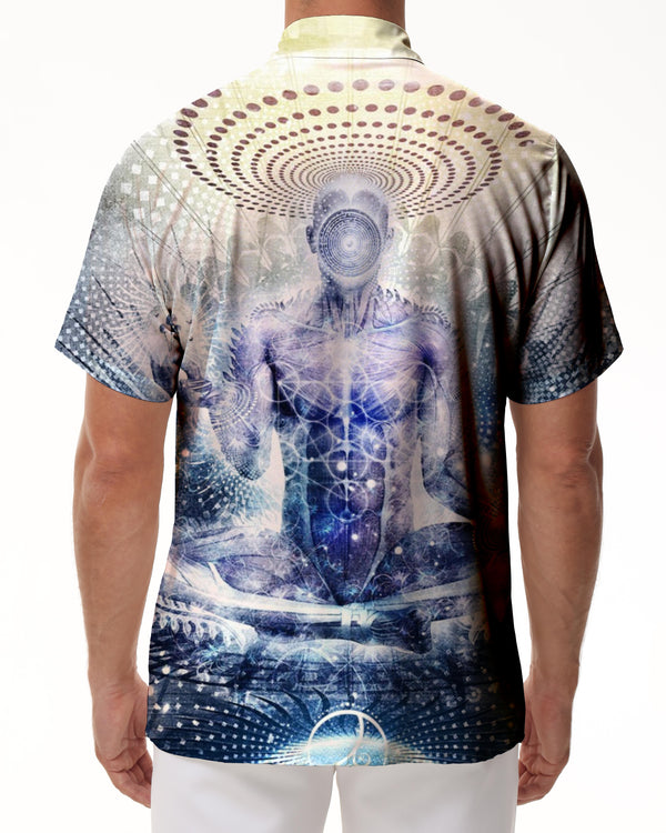 
Abstract line art casual loose men's short-sleeved shirt Hawaiian tropical four seasons short-sleeved shirt colorful
                