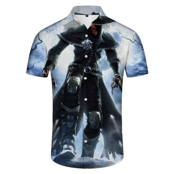 
Moonlight Hell Devil Print Short Sleeve Shirt Men Fashion Polyester Casual Loose Short Sleeve Shirt Lapel Short Fashion Four Seasons Fashion Retro Short Sleeve Shirt Men
                