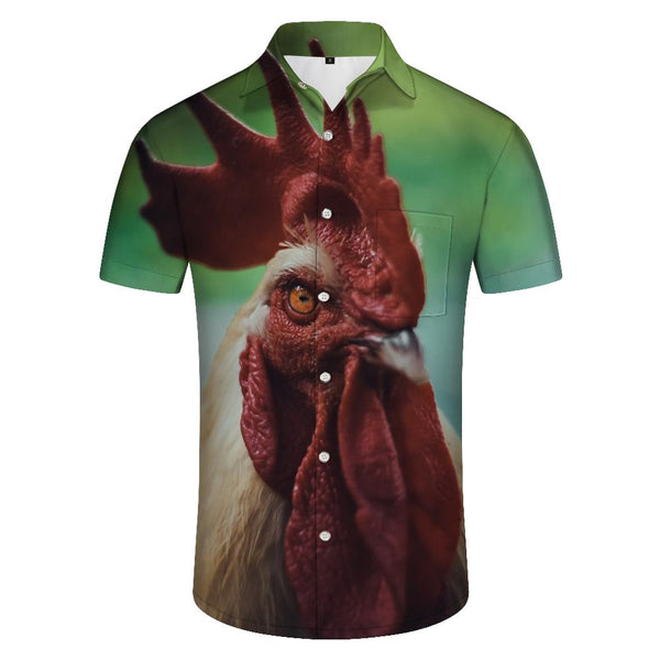 
Beach Shirt Casual Cock Mens Vintage Fashion Shirt Short Sleeve Button-Down Shirt Tops
                