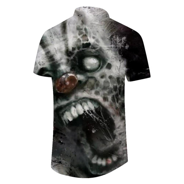 
Zombie Monster Skull Print Men's Casual Polyester Comfortable Breathable Colorful Cartoon Style Gray
                