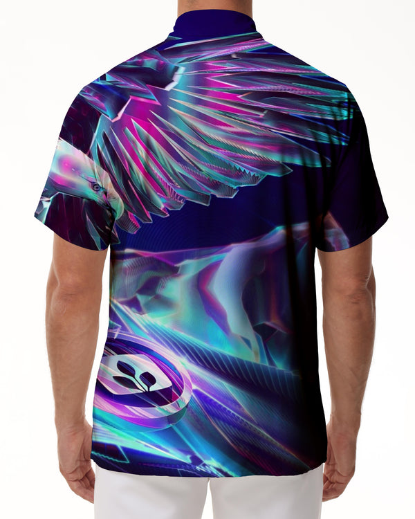 
Men's Summer Mixed Color Abstract Shirt Lightweight Short Sleeve Button Shirt Casual Fashion Wear
                