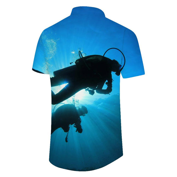 
Sapphire Blue Fantasy Deep Sea Casual Men's Short Sleeve Shirt Pattern Hawaiian Shirt 3D Printed Top Short Sleeve Shirt Breathable Outdoor Vacation Loose
                