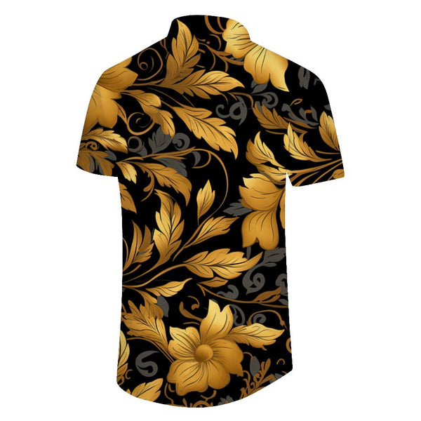 
Casual Summer Hawaiian Beach Shirt Short Sleeve Button-Down Collar Floral Print Beach Shirt with Pockets Regular Fit Top
                