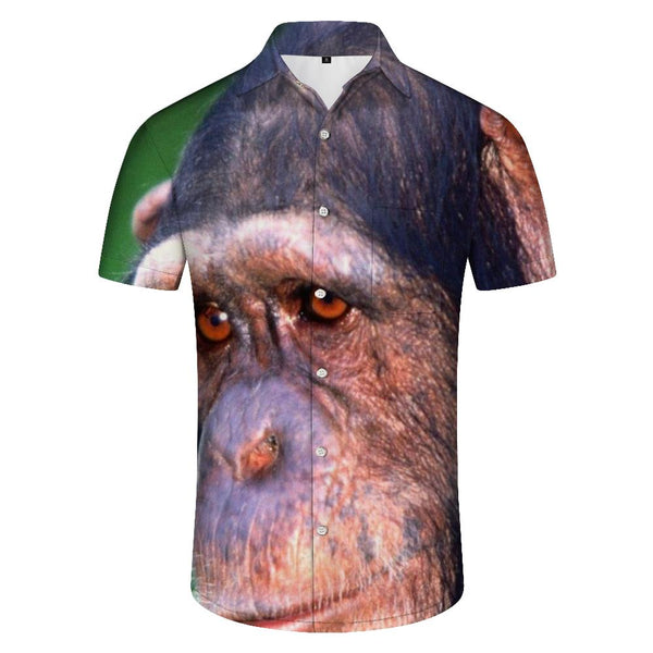 
Nature Wild Animals Orangutan Hawaiian Short Sleeve Shirt Button Lapel Men's Casual Daily Travel Short Sleeve Shirt Digital Printing
                
