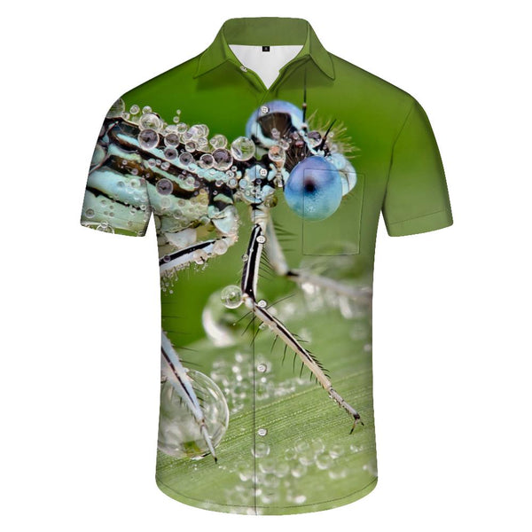 
Colorful Animal Dragonfly Hawaiian Shirt Button-Down Button-Down Pocket Short Sleeve Shirt Men's Beach Ocean Short Sleeve
                