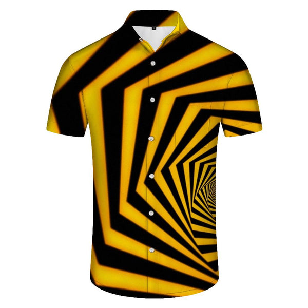 
Geometric zebra crossing men's casual print pattern fashion tops shirt tropical four seasons summer short sleeve pattern tropical
                