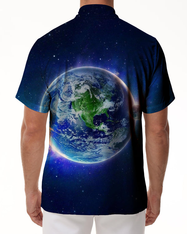 
Earth Planet Star Space Men's Summer Short Sleeve Shirt Fashion Casual Short Sleeve 3D Digital Printing Short Sleeve Shirt Hawaii
                