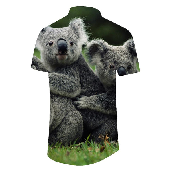 
Koala Bear Cute Men's Short Sleeve Hawaiian Shirt Men's Casual Hawaiian Shirt Button-Down Vacation Shirt Travel Shirt Beach Casual Shirt Fashionable
                