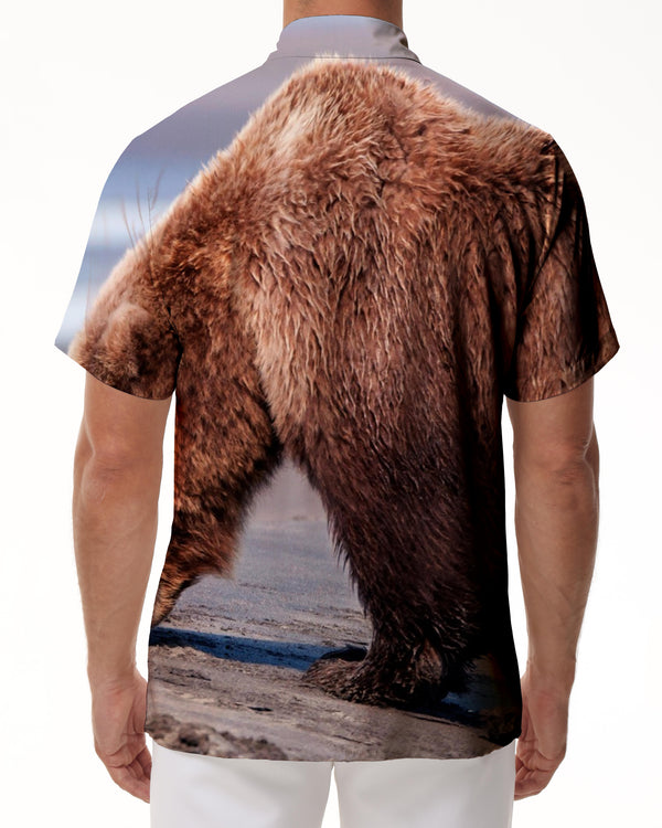 
Big Bear Men's Shirt Casual Regular Short Sleeve Hawaiian Shirt Suitable for Daily Outdoor Fishing Travel Clothing
                