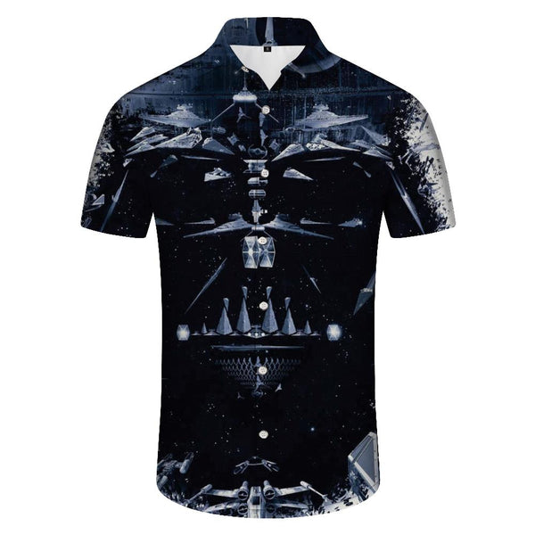 
Fashionable Hawaiian Button-Down Pocket Lapel Top Stylish Men's Casual Loose Short Sleeve Button-Down Vintage Shirt
                