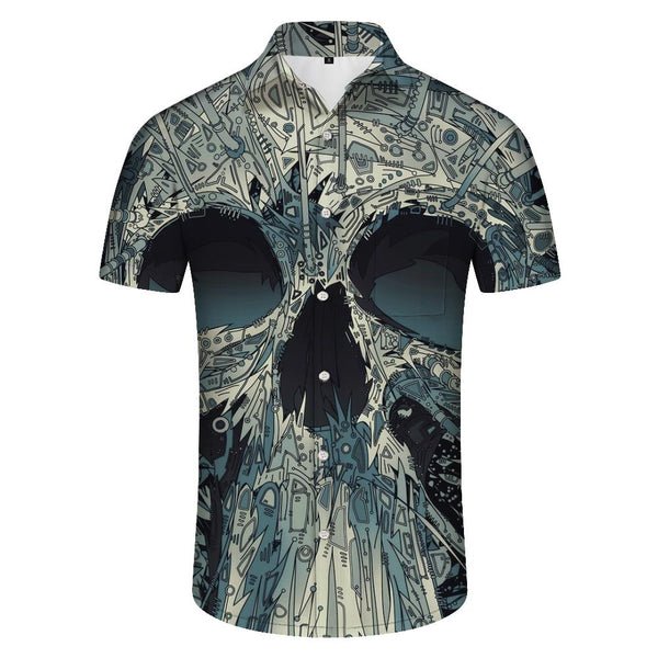 
Men's Skull Shirt Hawaiian Print Casual Shirt Classic Summer Shirt Button-Down Beach Casual Collar Street Style
                