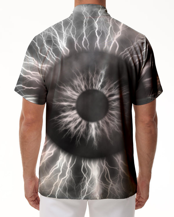 
Electric Explosion Ball Lightning Pupil Hawaiian Shirt Button Collar Cuban Lapel Short Sleeve Top Casual Daily Street Men
                