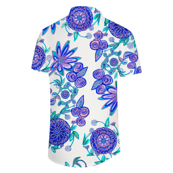
Abstract painting art men's casual daily travel short sleeve shirt Hawaiian tropical lapel pocket outdoor fishing top
                