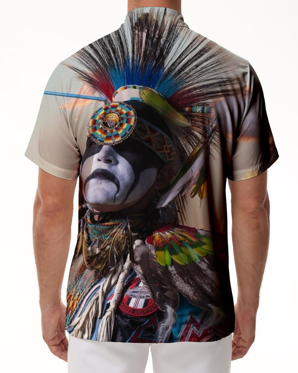 
Personalized clown print digital print pattern casual short-sleeved men's casual button-down four seasons holiday beach clothing
                