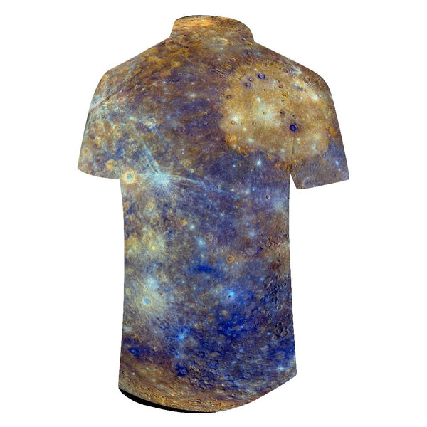 
Shining Planet Digital Print Men's Casual Shirt Tops Print Beach Fashion Summer Style Trendy Style Hawaiian Button Short Sleeve Shirt
                