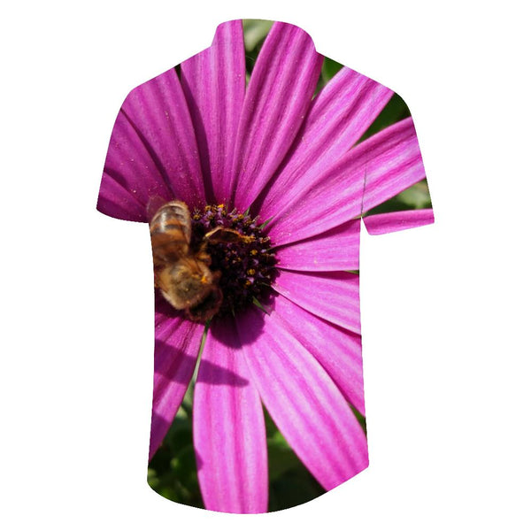 
Hawaiian Button Lapel Pocket Shirt Pink Floral Mens Summer Beach Tropical Short Sleeve Button Shirt
                