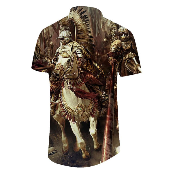 
Historical Figures 3D Printed Shirt Men's Casual Summer Loose Short Sleeve Top Trendy Lapel Button Beach Shirt Fashion
                
