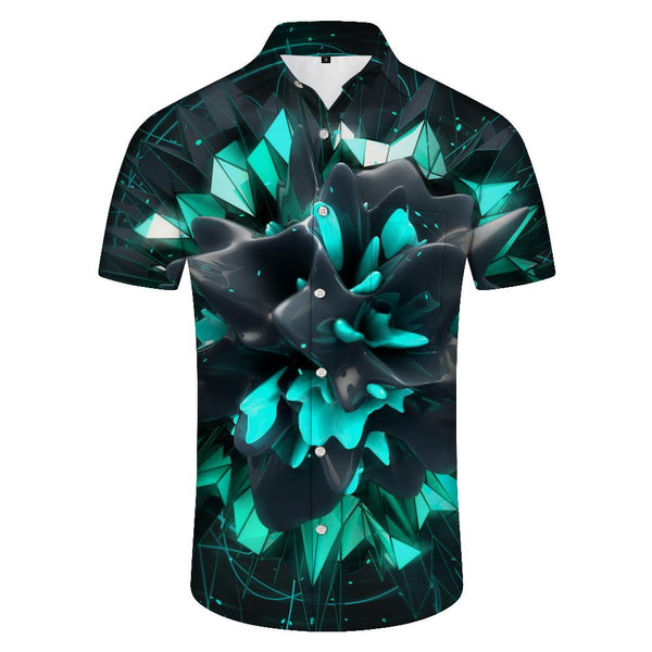
Abstract Personalized Art Flowers Fashion Print Button Pattern Hawaiian Shirt Men's 3D Printed Short Sleeve Shirt
                