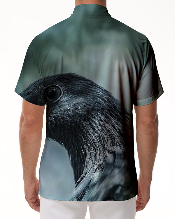 
Raven Men's Hawaiian Shirt Trendy Short Sleeve Hawaiian Tops Casual Summer Beach Shirt Party Holiday
                