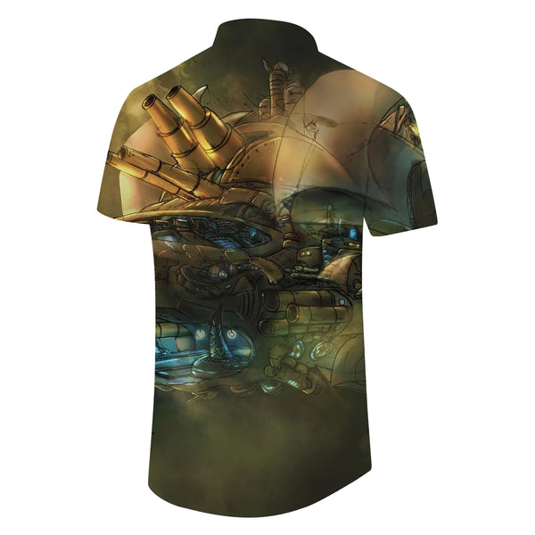 
Tank Nautical Print Men's Loose Short Sleeve Regular Fit Hawaiian Tropical Button Lapel Pocket Shirt Casual Short Sleeve
                