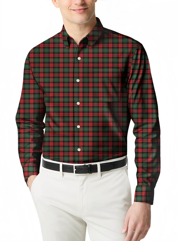 Long Sleeve Plaid Flannel a Men's Slim Fit Shirt with a Soft Cozy Feel