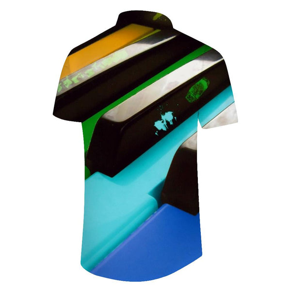 
Qinjia Steel Fashion Loose Casual Men's Casual Loose Short Sleeve Shirt Music Funny Keyboard Hawaiian Tropical Four Seasons Short Sleeve Shirt Polyester
                