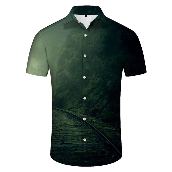 
3D Men's Printed Shirt Button Top Hawaiian Button Lapel Short Sleeve Shirt Lapel Top Short Sleeve
                