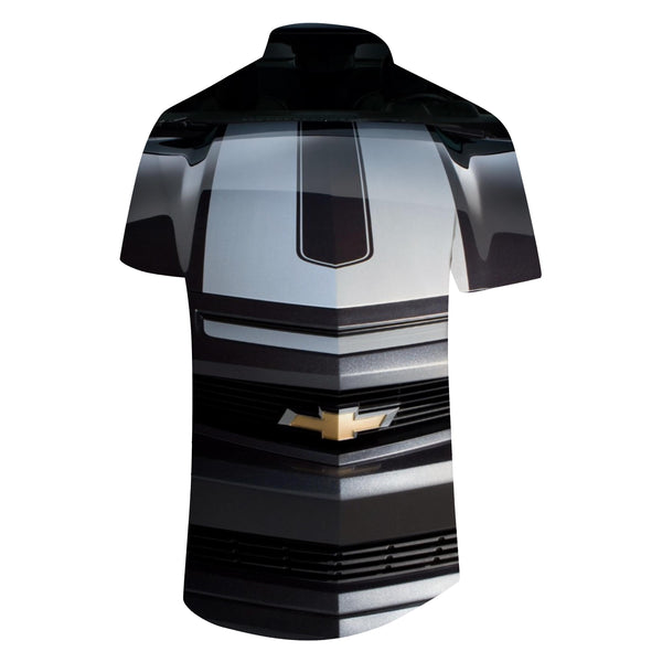 
New Chevrolet Sports Car Tropical Hawaii Men's Style Shirt Short Sleeve Button Casual Beach Leisure Summer Seasons Fashion
                