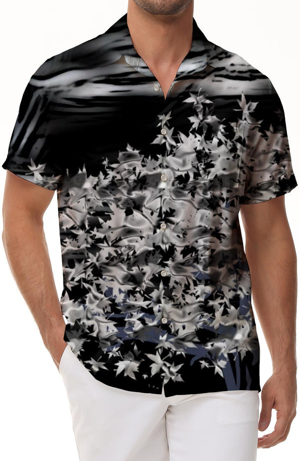 Casual Polyester 3D Printing Men's Casual Loose Daily Travel Vacation Seaside Beach Short Sleeve Shirt Hawaii
