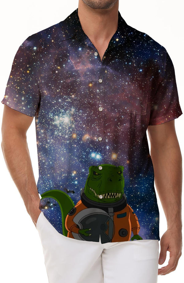 New Men's Button Short Sleeve Regular Fit Shirt Hawaiian Holiday Summer Fun Tops