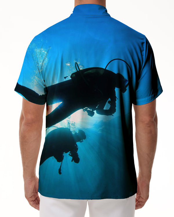 
Sapphire Blue Fantasy Deep Sea Casual Men's Short Sleeve Shirt Pattern Hawaiian Shirt 3D Printed Top Short Sleeve Shirt Breathable Outdoor Vacation Loose
                