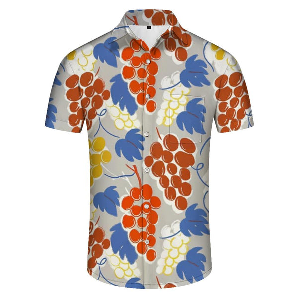 
Cute Grape Men's Button-Up Tropical Summer Short Sleeve Button-Up Casual Beach Shirt Tops
                