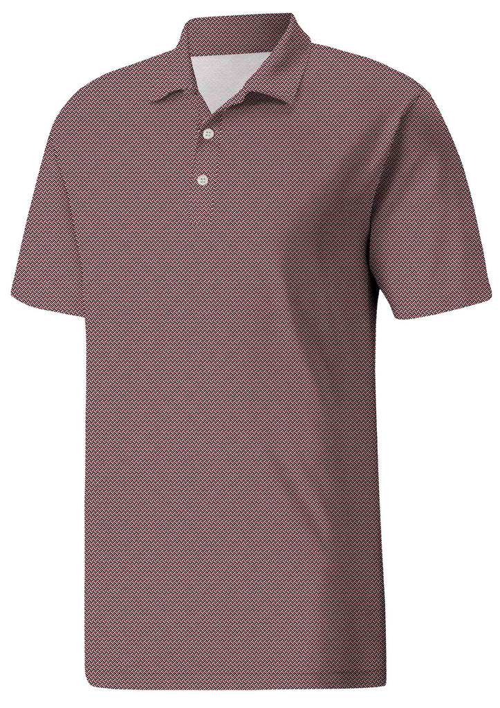 Pure Cotton Micro Print Golf Short-Sleeve Shirt - Natural Feel & Style