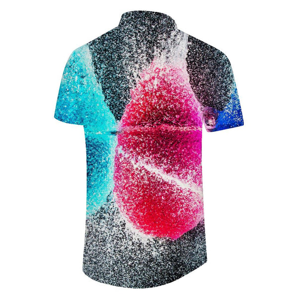 
New Men's Casual Button Shirt Printed Short Sleeve Lapel Summer Fashion Casual Trendy Shirt Tops
                
