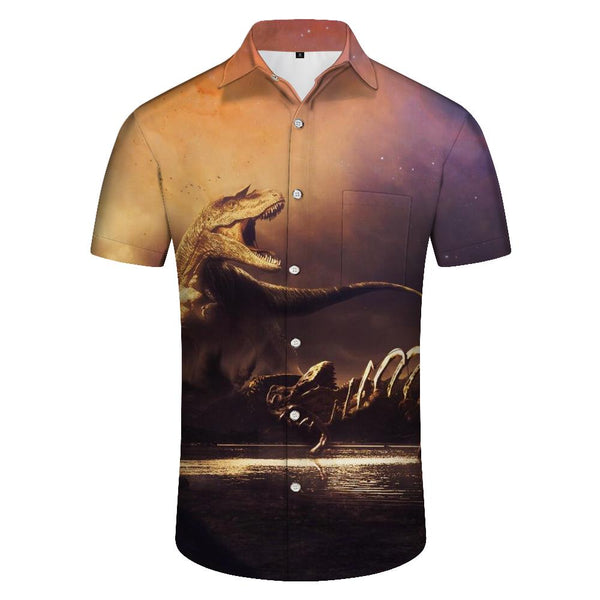 
Mighty Loose Short Sleeve Shirt Men's 3D Button Printed Beach Shirt Casual Hawaiian Shirt Tops
                