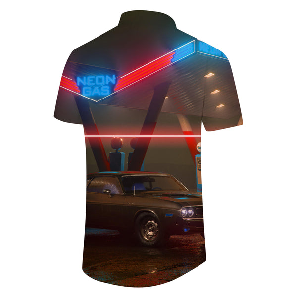 
Retro Car Vintage Cyberpunk Men's Casual Printed Pattern Shirt Hawaiian Beach Short Sleeve
                