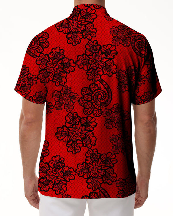 
Men's Retro 3D Graphic Print Short Sleeve Hawaiian Button Lapel Casual Fashion Printed Lapel Top
                