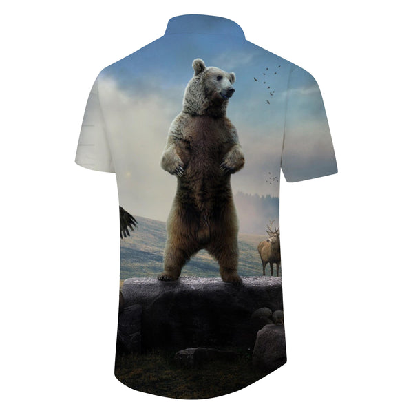 
Animal Brown Bear 3D Printing Cool Fun Short Sleeve Shirt Men Trendy Streetwear Casual Fashion Hawaii
                