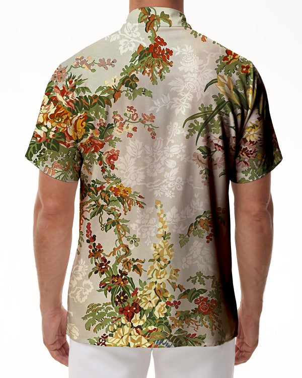 
Vintage Fashion Men's Daily Street Floral Print Hawaiian Casual Button-Up Beach Party Floral Shirt
                