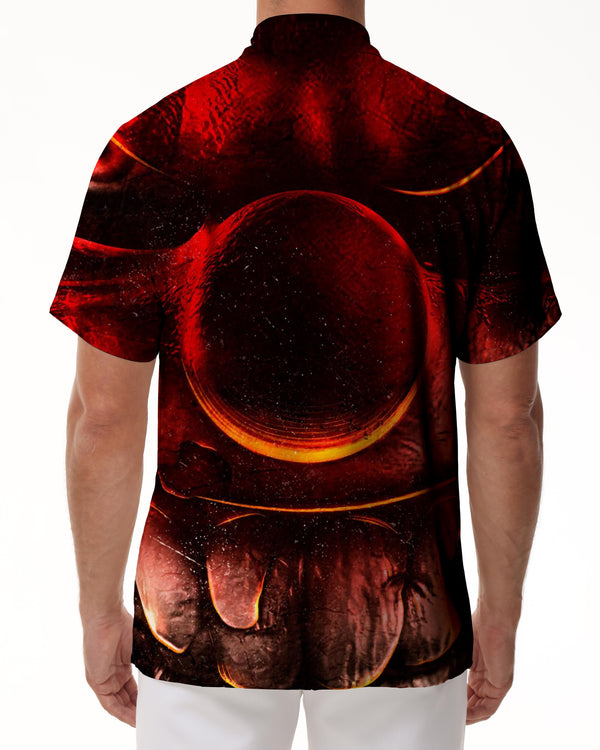 
Crazy Red Joker Everyday Street Mens Casual Style Flame Hawaiian Shirt Lapel Pocket Button Short Sleeve Top Shirt
                