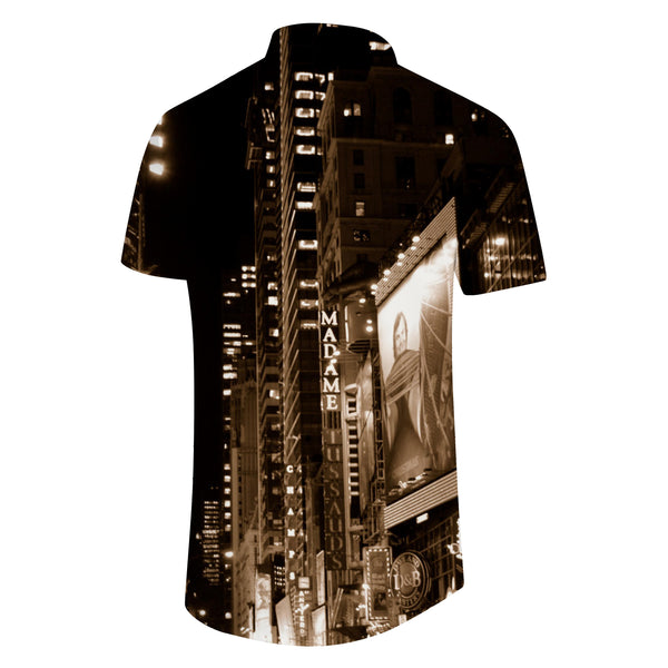 
Night Fashion New York City Men's Shirt Short Sleeve Casual Fashion Breathable Regular Style Lapel Design Boat Party Short Sleeve
                
