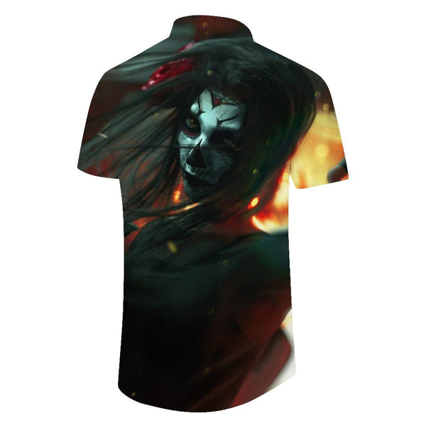 
Death Devil Grim Reaper Shirt Men's Simple Everyday Casual Style Hawaiian Shirt Casual Short Sleeve Button
                