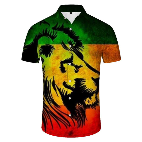 
Colorful Art Animal Pattern Casual Men's Short Sleeve Shirt Lapel Button Top Hawaiian Loose Short Sleeve
                
