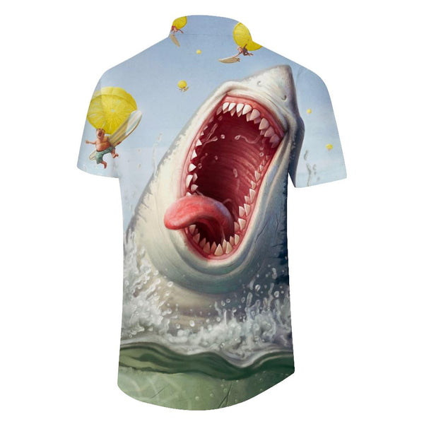 
Underwater Shark Men Shirt Short Sleeve Casual Shirt Men Shirt Summer Beach Hawaiian Shirt With Pockets
                