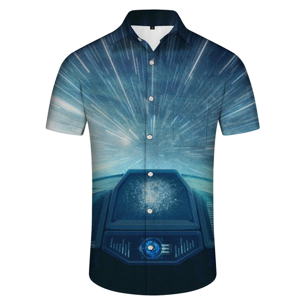 
Bullet Meteor Shower Print Men's Shirt Casual Short Sleeve Casual Natural Galaxy Surreal Fantasy Shirt Suitable for Daily Fishing Work
                