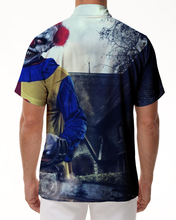 
Comedy Red Clown Everyday Street Men's Casual Hawaiian Shirt Lapel Button Short Sleeve Top Shirt Pocket
                
