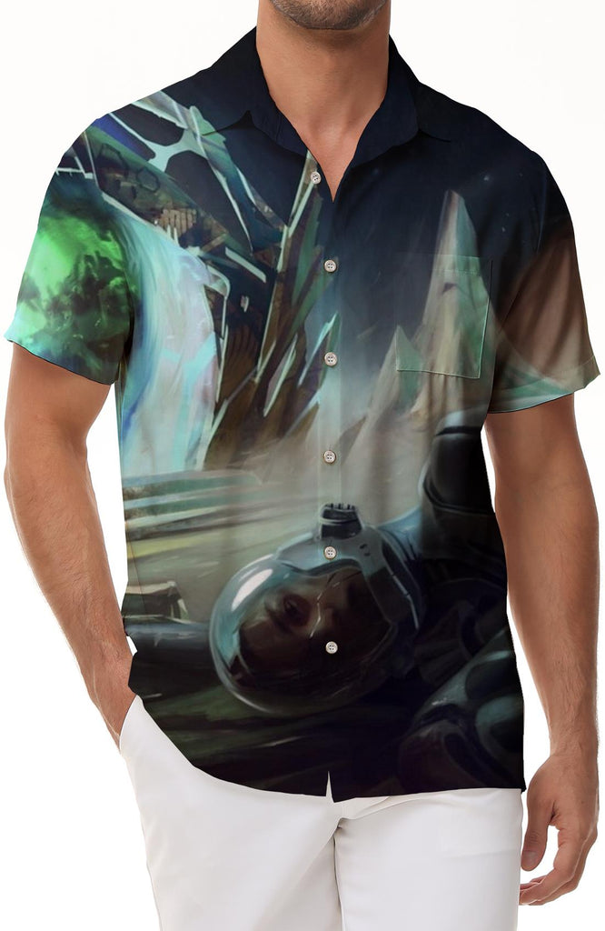 Hawaiian Shirts Mens Fashion Button Short Sleeve Shirt Set Party Shirt Beach Wear